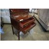 Image 4 : ANTIQUE MAHOGANY FINISH DESK UNIT