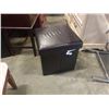 Image 1 : Brown storage ottoman with lid and folding tv tray