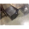 Image 2 : Brown storage ottoman with lid and folding tv tray