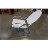 Image 1 : MCM CHROME WHITE LEATHER ROCKING CHAIR
