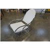 Image 2 : MCM CHROME WHITE LEATHER ROCKING CHAIR