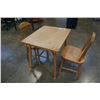 Image 2 : WOOD KIDS TABLE AND 2 CHAIRS