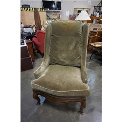 WILLIAM SWITZER LOUIS XV STYLE COUNTRY FRENCH WING CHAIR