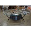 Image 2 : GLASSTOP METAL BASE COFFEE TABLE