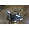 Image 3 : GLASSTOP METAL BASE COFFEE TABLE