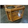 Image 9 : PAIR OF OAK GLASSTOP ENDTABLES