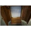 Image 4 : SMALL OAK LIGHTED CABINET