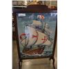 Image 3 : NEEDLEPOINT FIREPLACE SCREEN - SHIP SCENE