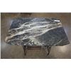 Image 3 : Marble top singer sewing table with trestle base