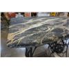 Image 9 : Marble top singer sewing table with trestle base