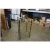 Image 2 : BRASS AND GLASS SIDE TABLE MISSING ONE PIECE OF GLASS