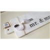Image 2 : NEW MR & MRS STONE CUTTING BOARD WITH KNIFE