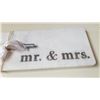 Image 3 : NEW MR & MRS STONE CUTTING BOARD WITH KNIFE