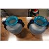 Image 8 : 3 art glass vases