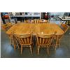 Image 1 : MAPLE DINING TABLE WITH 2 LEAFS AND 6 CHAIRS