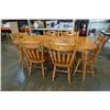 Image 2 : MAPLE DINING TABLE WITH 2 LEAFS AND 6 CHAIRS