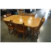 Image 6 : MAPLE DINING TABLE WITH 2 LEAFS AND 6 CHAIRS