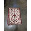 Image 1 : Handmade carpet runner with tassels 2.5' x 3.5'