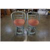 Image 1 : 2 rustic bent bamboo bar stools