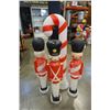 Image 1 : 3 nutcracker and 40" tall candy cane christmas lawn ornaments
