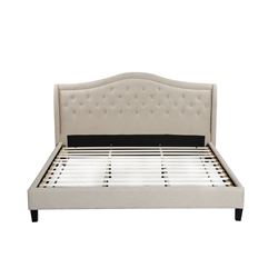 BRAND NEW KING SIZE BEIGE HUSKY TWILIGHT BED FRAME - RETAIL $1199