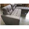 Image 7 : BRAND NEW CHARCOAL TUFTED REVERSIBLE SECTIONAL SOFA - RETAIL $899, NEW IN BOX