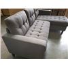 Image 7 : BRAND NEW CHARCOAL TUFTED REVERSIBLE SECTIONAL SOFA - RETAIL $899