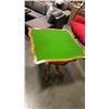 Image 16 : ANTIQUE WALNUT FLIP OVER GAMES TABLE, GORGEOUS CAGE STYLE BASE, ORIGINAL CASTORS, FELT IN PERFECT CO