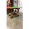 Image 21 : ANTIQUE WALNUT FLIP OVER GAMES TABLE, GORGEOUS CAGE STYLE BASE, ORIGINAL CASTORS, FELT IN PERFECT CO