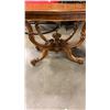Image 2 : ANTIQUE WALNUT FLIP OVER GAMES TABLE, GORGEOUS CAGE STYLE BASE, ORIGINAL CASTORS, FELT IN PERFECT CO