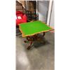 Image 37 : ANTIQUE WALNUT FLIP OVER GAMES TABLE, GORGEOUS CAGE STYLE BASE, ORIGINAL CASTORS, FELT IN PERFECT CO