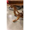 Image 3 : ANTIQUE WALNUT FLIP OVER GAMES TABLE, GORGEOUS CAGE STYLE BASE, ORIGINAL CASTORS, FELT IN PERFECT CO