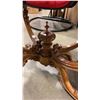 Image 9 : ANTIQUE WALNUT FLIP OVER GAMES TABLE, GORGEOUS CAGE STYLE BASE, ORIGINAL CASTORS, FELT IN PERFECT CO