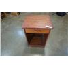 Image 1 : WOOD 1 DRAWER NIGHTSTAND