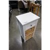 Image 3 : WHITE AND WICKER 3 DRAWER STAND