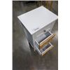 Image 5 : WHITE AND WICKER 3 DRAWER STAND