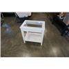 Image 1 : WHITE GLASSTOP ENDTABLE