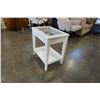 Image 3 : WHITE GLASSTOP ENDTABLE