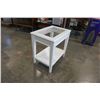 Image 6 : WHITE GLASSTOP ENDTABLE