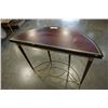 Image 7 : ORIENTAL ACCENT BRASS AND WOOD D TABLE
