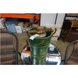 HOMESTEAD VINTAGE WOOD AND METAL ICE CREAM MAKER
