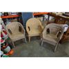 Image 1 : 3 WICKER CHAIRS