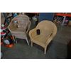 Image 7 : 3 WICKER CHAIRS
