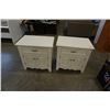 Image 1 : PAIR OF WHITE 1 DRAWER NIGHTSTANDS