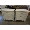 Image 2 : PAIR OF WHITE 1 DRAWER NIGHTSTANDS