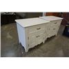 Image 3 : PAIR OF WHITE 1 DRAWER NIGHTSTANDS