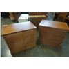 Image 8 : PAIR OF WOOD 2 DRAWER NIGHTSTANDS