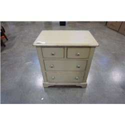 GREEN PAINTED 4 DRAWER NIGHTSTAND