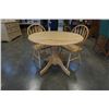 Image 2 : MAPLE DROPLEAF DINING TABLE AND 2 HOOPBACK CHAIRS