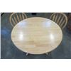 Image 3 : MAPLE DROPLEAF DINING TABLE AND 2 HOOPBACK CHAIRS
